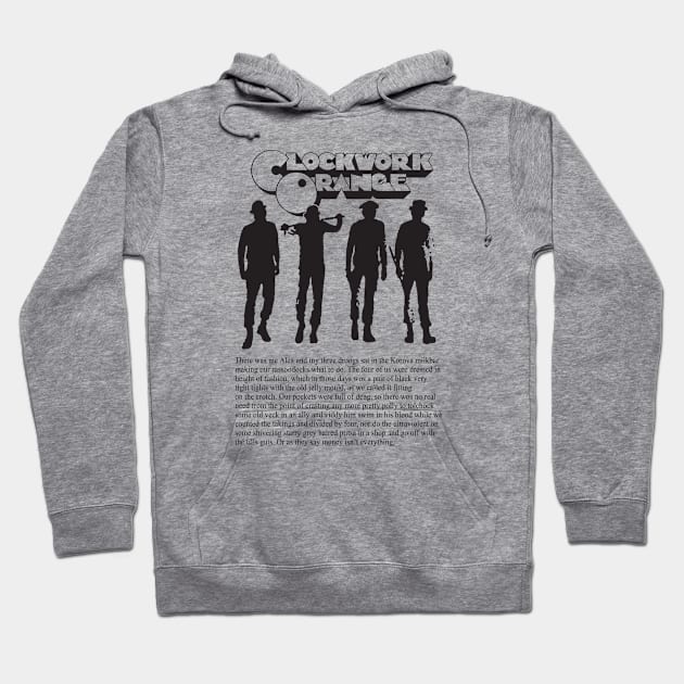 Clockwork Orange Silouettes - Light Hoodie by Chewbaccadoll